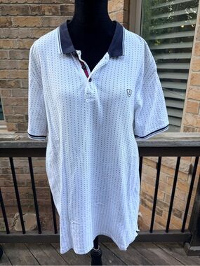 DENIM & FLOWER Ricky SINGH Polo Shirt Top Short Sleeve Slim Fit Men’s Size Large